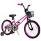 Adjustable Kids Bicycle with Hand Coaster Brake and Basket Training Wheels Perfect Gift for Girl or Boy